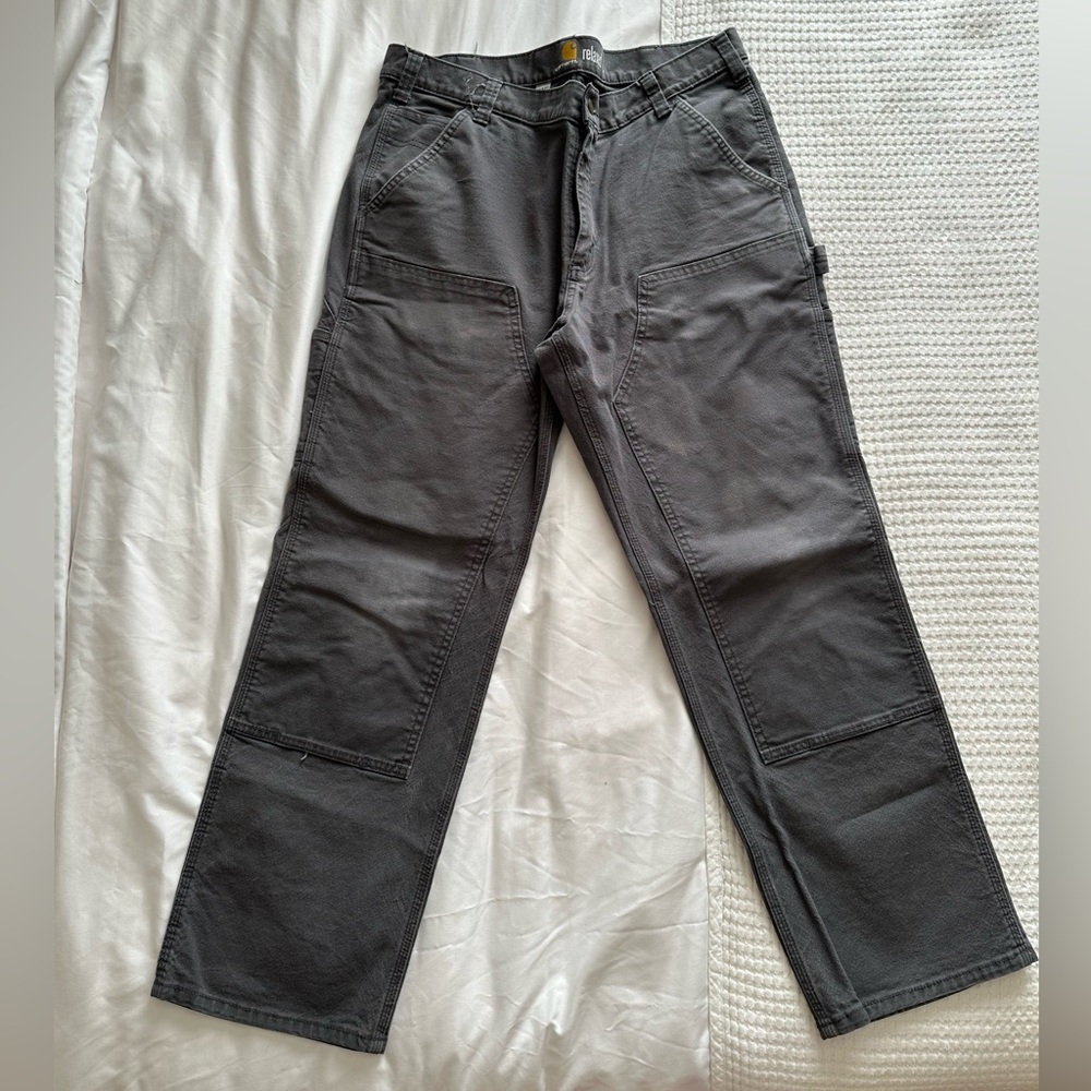 Carhartt 00s Grey Double Knee Carpenter Pants 36x30